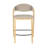 Chaise de bar en bois de h�tre et polyester 51x57x91cm babington - dutchbone