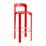 Chaise de bar en bois de h�tre rouge scarlet 75 cm rey - hay