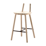 Chaise de bar en bois naturel 65 cm na�ve - emko