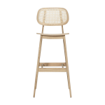Chaise de bar en cannage et ch�ne naturel 110 cm titus - vincent sheppard