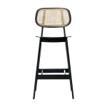 Chaise de bar en cannage et ch�ne noir 100 cm titus - vincent sheppard