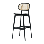 Chaise de bar en cannage et ch�ne noir 110 cm titus - vincent sheppard