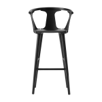 Chaise de bar en ch�ne laqu� noir in between sk9 - &tradition