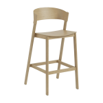 Chaise de bar en ch�ne massif beige fonc� 75 cm cover - muuto