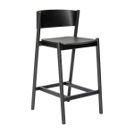 Chaise de bar en ch�ne noir 75 cm oblique - h�bsch