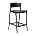 Chaise de bar en ch�ne noir 75 cm oblique - h�bsch