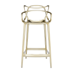 Chaise de bar dor�e 65 cm masters - kartell