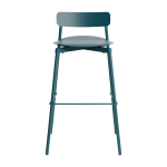 Chaise de bar ext�rieure en m�tal bleu oc�an 75cm fromme - petite friture