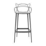 Chaise de bar grise 75 cm masters - kartell