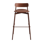 Chaise de bar en h�tre et aluminium brun - rouge 91 cm fromme - petite friture