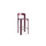 Chaise de bar en h�tre laqu� bordeaux 65cm rey - hay