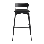 Chaise de bar en h�tre noir cuir 91 cm fromme - petite friture