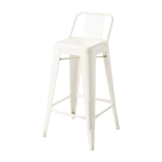 Chaise de bar de jardin en acier blanc perl� 65cm hpd 65 - tolix