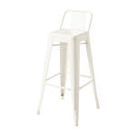 Chaise de bar de jardin en acier blanc perl� 75cm hpd 75 - tolix