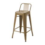 Chaise de bar de jardin en acier brun vert 65cm hpd 65 - tolix