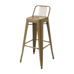 Chaise de bar de jardin en acier brun vert 75cm hpd 75 - tolix