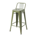 Chaise de bar de jardin en acier vert jonc 65cm hpd 65 - tolix
