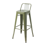 Chaise de bar de jardin en acier vert jonc 75cm hpd 75 - tolix