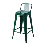 Chaise de bar de jardin en acier vert mousse 65cm hpd 65 - tolix