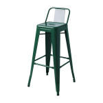 Chaise de bar de jardin en acier vert mousse 75cm hpd 75 - tolix