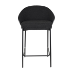 Chaise de bar en placage en fr�ne noir 50x53x87cm rodin - dutchbone