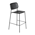 Chaise de bar plaquage ch�ne et acier noir 108cm soft edge 90 - hay