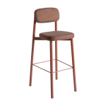 Chaise de bar rouge brique 75 cm residence - kann design