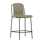 Chaise de bar studio 65�cm full uph. black steel - normann copenhagen