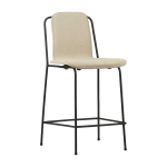 Chaise de bar studio 65�cm tissu mlf20 structure black steel - normann copenhagen