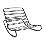 Chaise � bascule pour pouf original noire rock'n'roll - fatboy