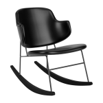 Chaise � bascule rembourr�e noire penguin - audo