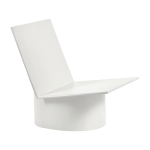 Chaise basse en acier blanche val�rie - serax