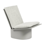 Chaise basse en acier gris clair val�rie - serax