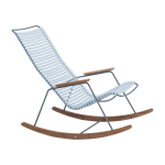 Chaise ber�ante en m�tal et plastique bleu clair click - houe