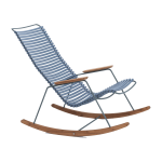 Chaise ber�ante en m�tal et plastique bleu pigeon click - houe