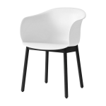 Chaise blanche pi�tement en bois de ch�ne noir jh30 - &tradition