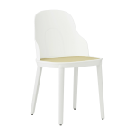 Chaise blanche en polypropyl�ne � l'assise cannage moul� allez blanc - normann copenhagen