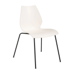 Chaise blanche zinc avec structure aluminium peint noir 77cm maui mod�le d'exposition - kartell
