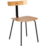 Chaise en bois de ch�ne et fer noir hock - h�bsch