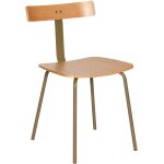 Chaise en bois de ch�ne et fer vert hock - h�bsch