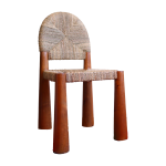 Chaise en bois et paille fait - main 42 x 90 cm - them