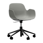 Chaise de bureau r�glable � roulettes avec accoudoirs en pp grise swivel 5w grey - normann copenhagen ...