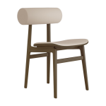 Chaise en ch�ne fum� clair et assise en cuir totem - norr11