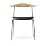 Chaise en ch�ne huil� et acier avec assise remix 301 76, 5cm ch88p - carl hansen & s�n