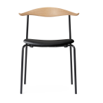 Chaise en ch�ne huil� et acier noir avec assise remix 301 76, 5cm ch88p - carl hansen & s�n