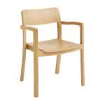 Chaise en ch�ne naturel avec accoudoirs pastis - hay