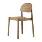 Chaise en ch�ne naturel huil� et dossier oval citizen - emko