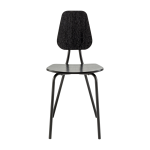 Chaise en ch�ne plaqu� noir hoya - emko