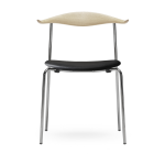 Chaise en ch�ne savonn� et acier avec assise remix 301 76, 5cm ch88p - carl hansen & s�n