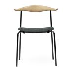 Chaise en ch�ne savonn� et acier noir avec assise remix 173 76, 5cm ch88p - carl hansen & s�n